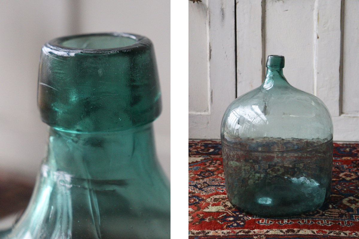 RE226 日本の古い デミジョンボトル 大きなガラス瓶